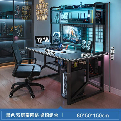 Home Office Table For Pc Gaming Desk Simple Desktop Computer Desks With Bookshelf Furniture Creative Reading Desk Gamer Table X