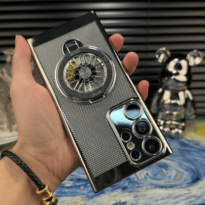 For Samsung Galaxy S24 S23 S22 S21Plus Case Hard PC With Ring Heat dissipation Protective Back Cover For Samsung S24 S23 Ultra - Kimlud
