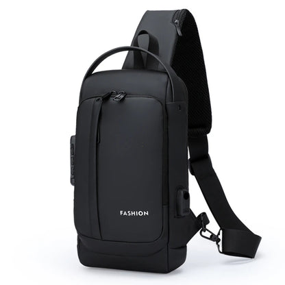 Men Anti Theft Chest Bag Shoulder Bags USB Charging Crossbody Package School Short Trip Messengers Bags Men's Oxford Sling Pack - Kimlud