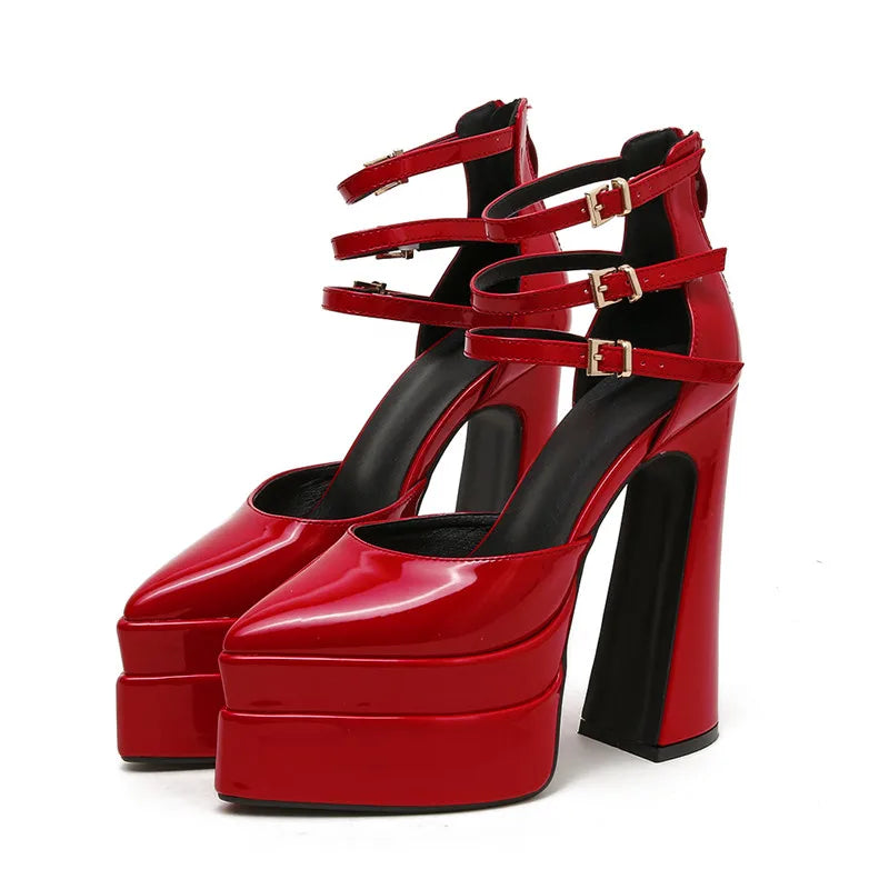 New brand Women Sandals Fashion Summer Shoes Sexy Ankle Strap Platform Wedges High heels Gladiator Sandals Female Chunky Shoes