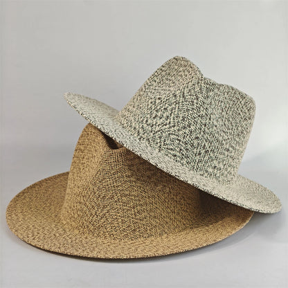 2026 New Hat Panama Straw Hat British Top Hat Men's and Women's Foldable Sun Shading Beach Hat Sun Protection hat