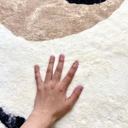 Creative Design Living Room Decoration Carpet Irregular Rainbow Rugs for Bedroom Fluffy Soft Dopamine Plush Rug Home Thick Mat