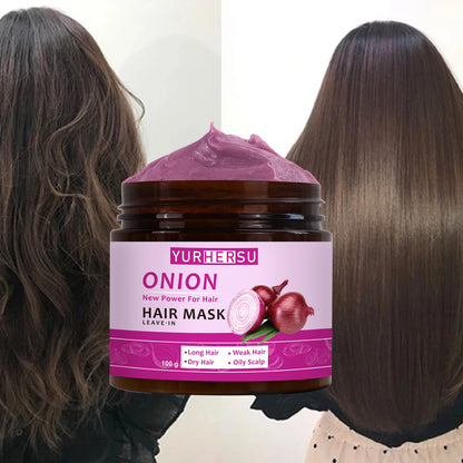 Onion essence deep nourishing wash free hair mask can naturally repair dry and damaged hair