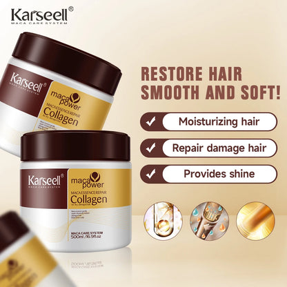 Karseell 500ml Collagen Hair Treatment Deep Repair Conditioning Argan Oil  Hair Mask Essence for Dry Damaged Hair All Hair Type