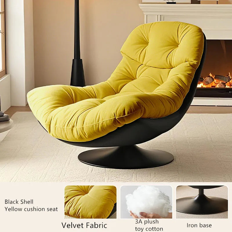 Modern Luxury Lounge Chair for Living Room Study Balcony Single Seat Swivel Leisure Chair Reading Lazy Sofa for Room...