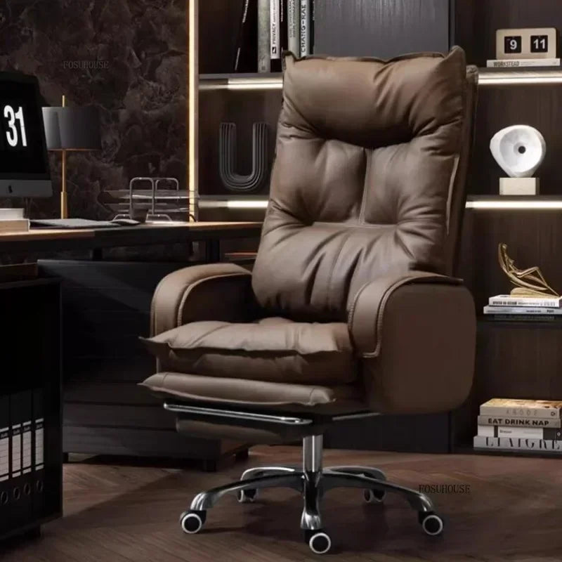 Modern Designer Armchairs Home Lazy Rolling Leather Office Chair Computer Swivel Gaming Accent Chairs Office Furniture k...
