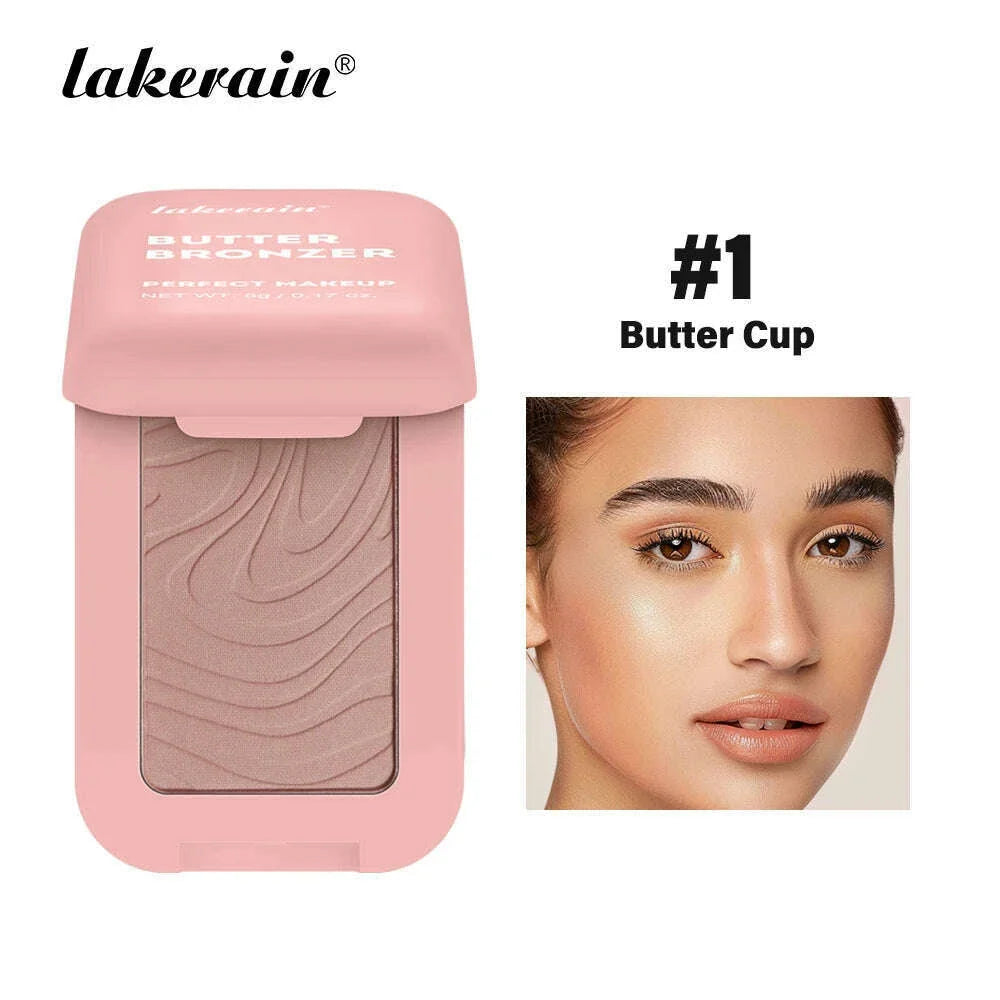 Butter Bronzer Dark Skin Natural Cheek Tint Waterproof Face Contouring Cosmetics Blush Powder Brighten Face Soft Female Makeup