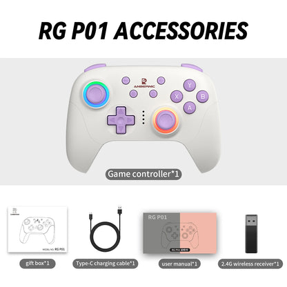 ANBERNIC RG P01 Wired Wireless Bluetooth Games Controller RGB Hall Effect Joystick XBOX Game Gamepad for PC Android IOS Steam