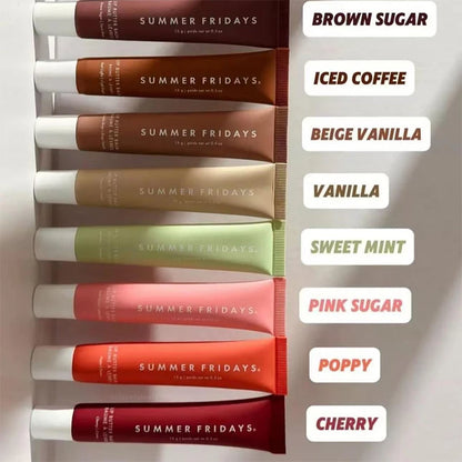 Summer Friday's Vanilla Beige Lip Balm Moisturizing Transparent Lipstick Set Smooth Soft Tube Mirror Lip Gloss Lip Makeupv