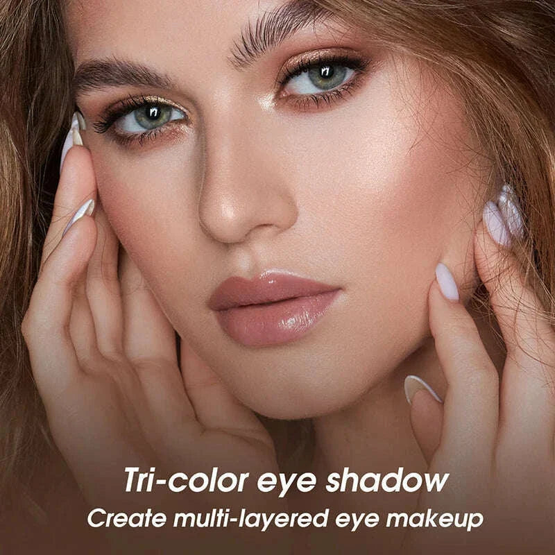 Tri-Color Eye Shadow, Matte Create Multi-Layered Eye Makeup