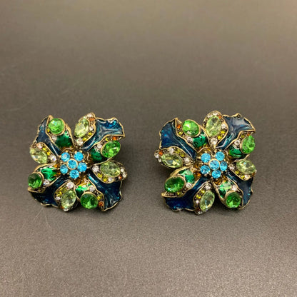 Retro fashion light luxury multi-layer set necklace earrings High art jewelry earrings brooch necklace