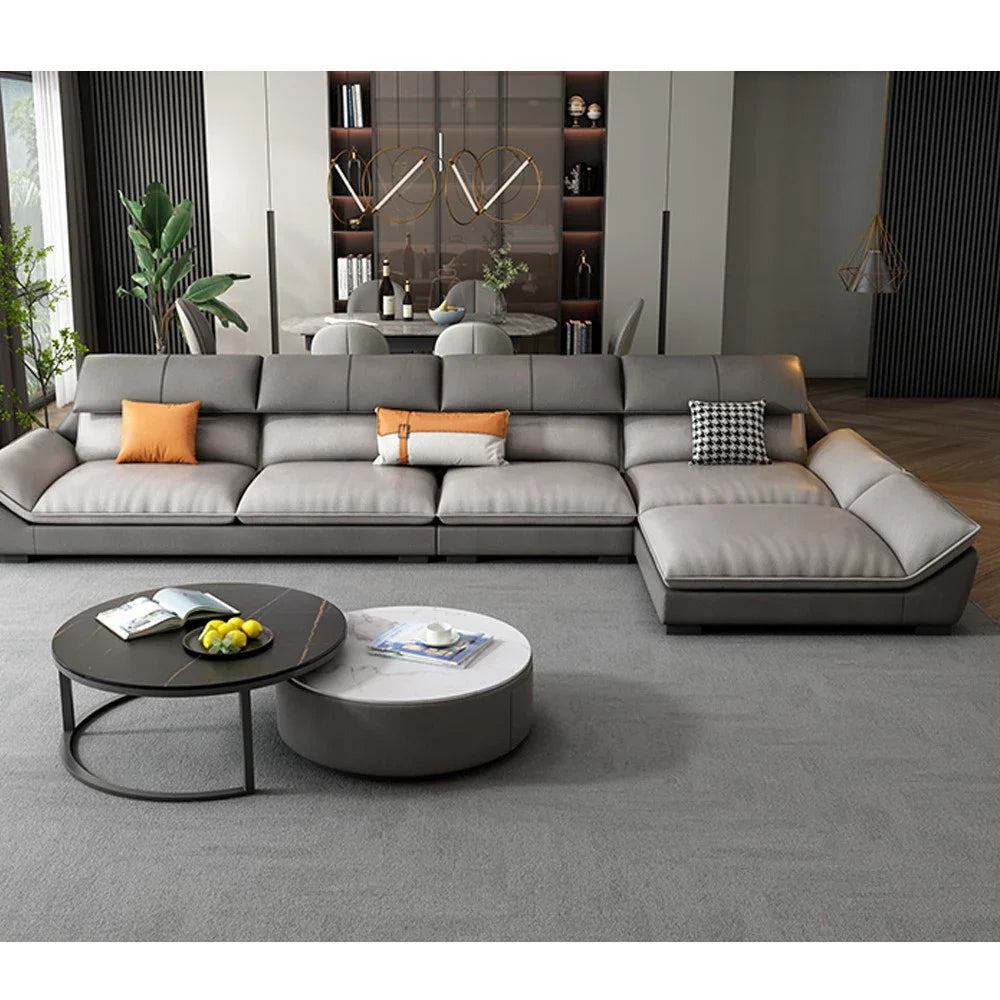 z Modern Home Decoration Microfiber Fabric Furniture Modern Luxury L-Shaped Sofa Living Room Combination Sofa | Kimlud...