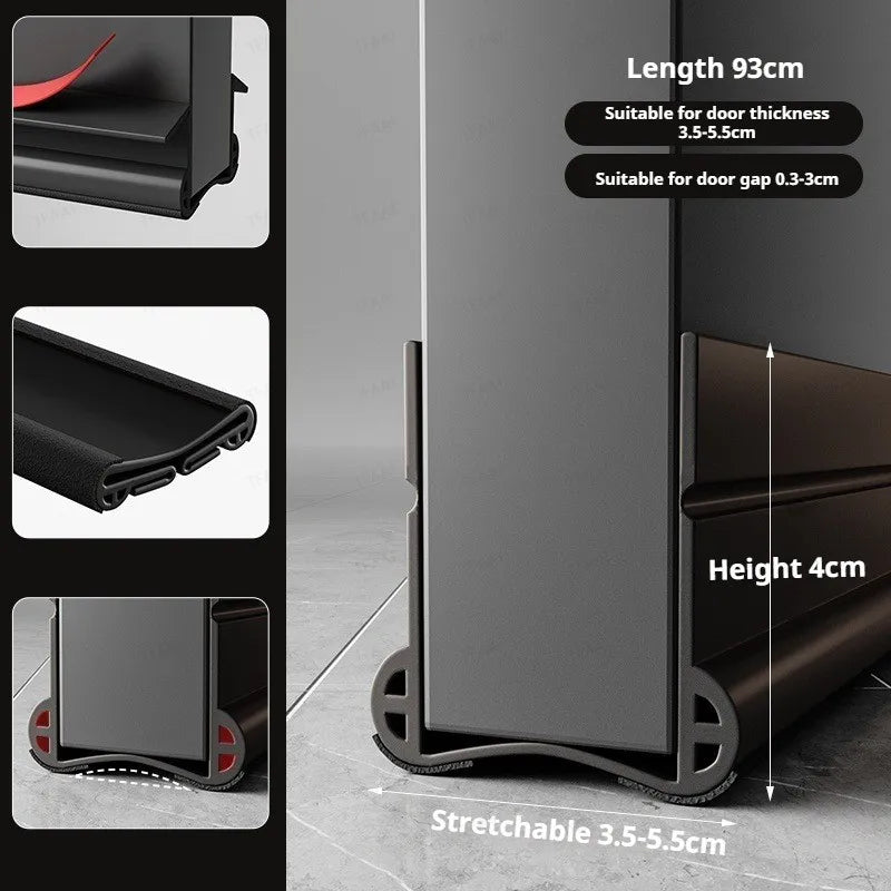 Flexible Door Bottom Sealing Strip Door Gap Soundproofing Wind and Dust Proof Weather Strip Under Door Draft Stopper Tape
