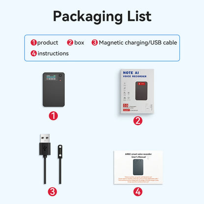 ChatGPT AI Voice Recorder APP Control AI Record Translation Device LED Indicator Intelligent Voice Recorder for Business Travel