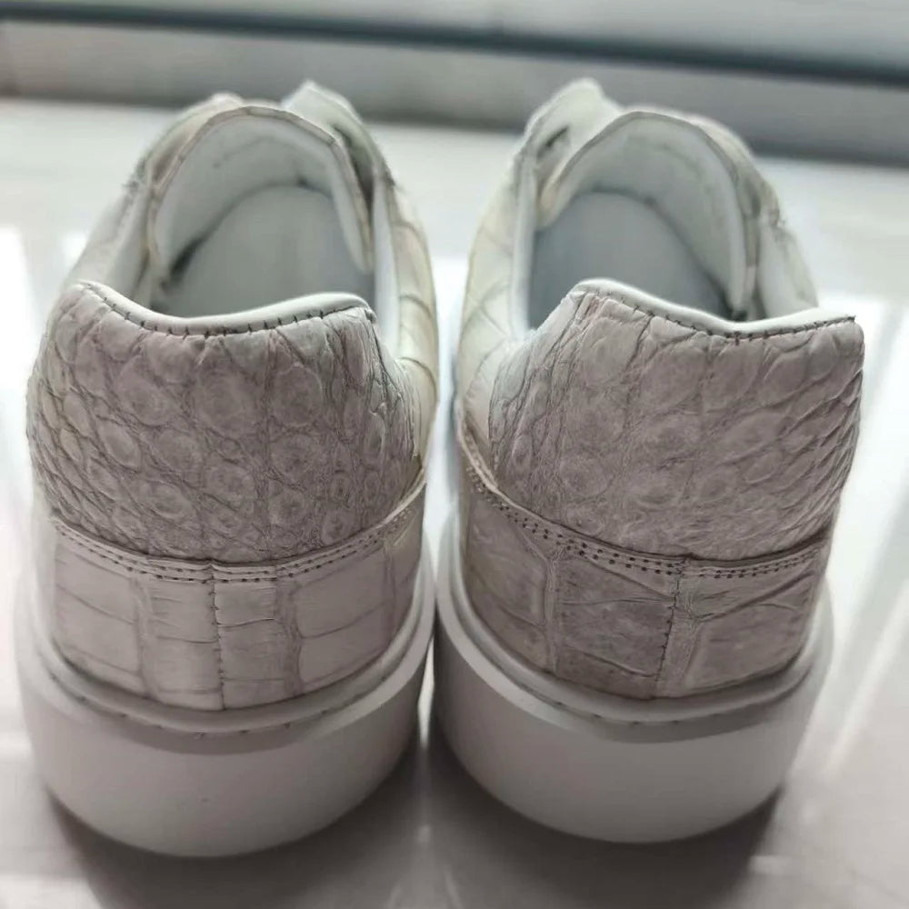 2025 new arrival Fashion Crocodile Skin causal shoes men,male Genuine leather Sneakers pdd665