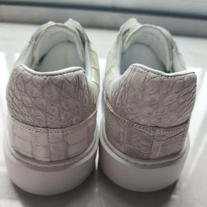 2025 new arrival Fashion Crocodile Skin causal shoes men,male Genuine leather Sneakers pdd665