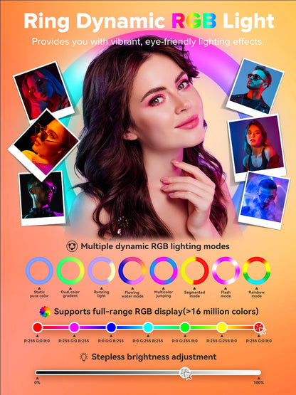 Ipad Photo Booth Machine for Parties Events with RGB Ring Light Portable Photobooth Machines APP Control Photo Booth Machine