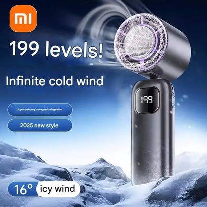 8000mAh USB Hanging Neck Fan Portable Bladeless Mini Rechargeable Mute LED Digital Display Electric Air Cooler Handheld - Kimlud