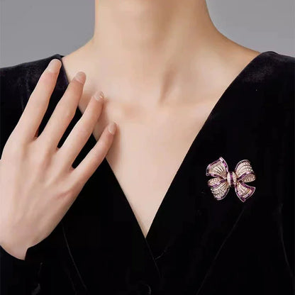 1pc Chic Bowknot Brooch for Men Women Fashion Luxury Rhinestone Bow Brooches Pins Jewelry Accessories Party Gifts 2025 |...