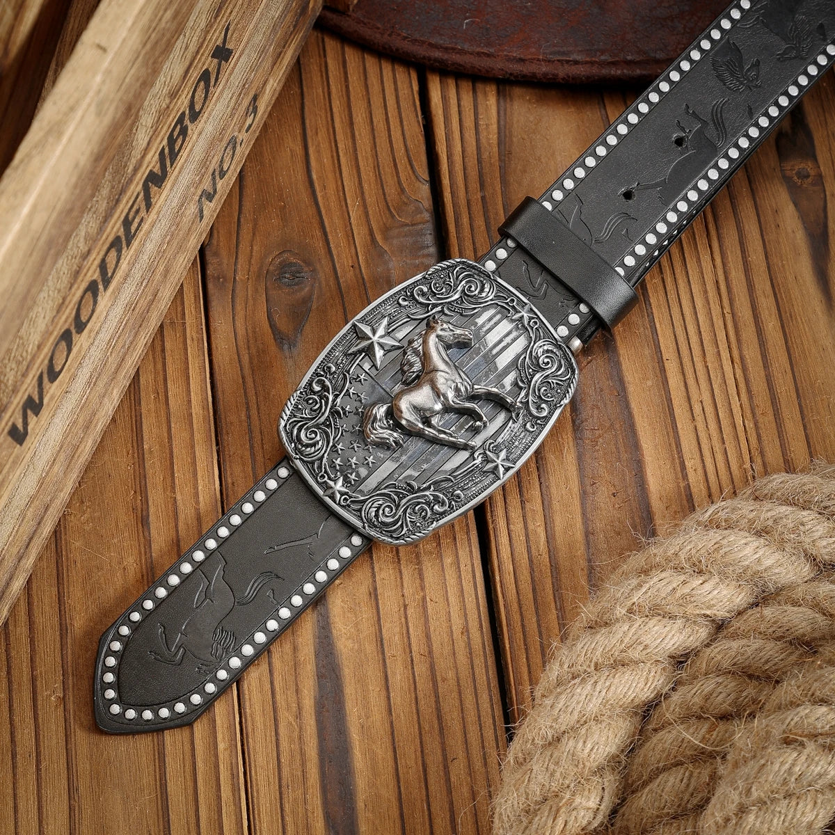 A Western-style PU belt with buckles suitable for both men and women, casual and retro, is perfect for daily outings |...