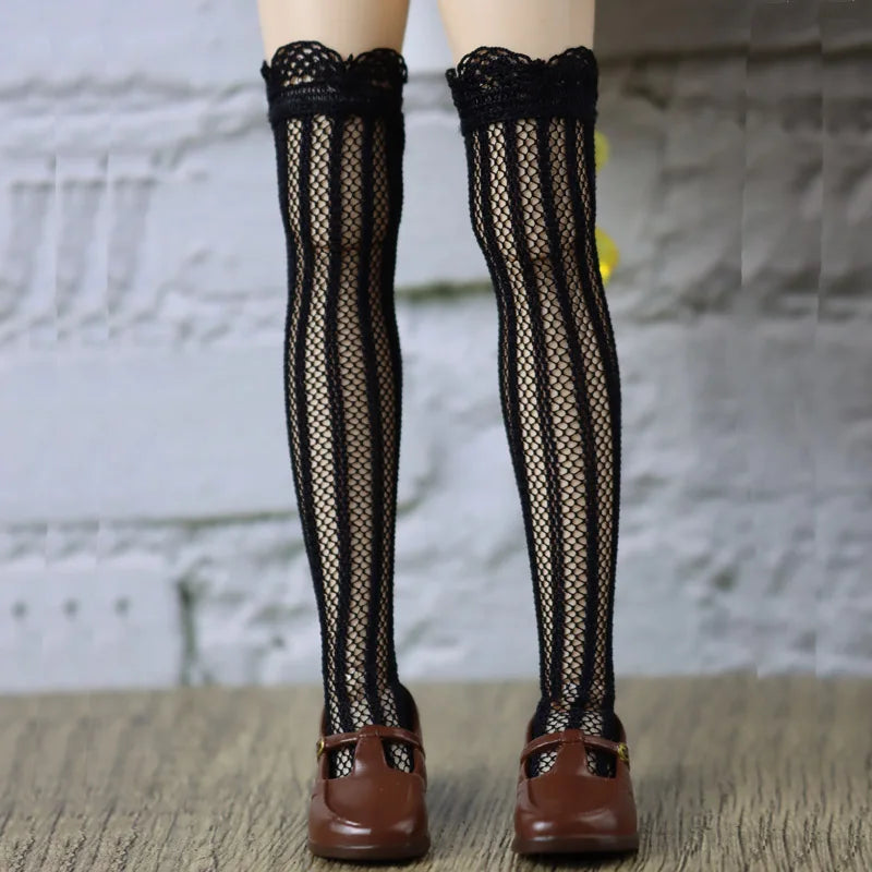 For Blythe Doll Socks Black White Pink Candy color Socks for Ob24 Ob22 Azone Doll Long Stockings - Kimlud