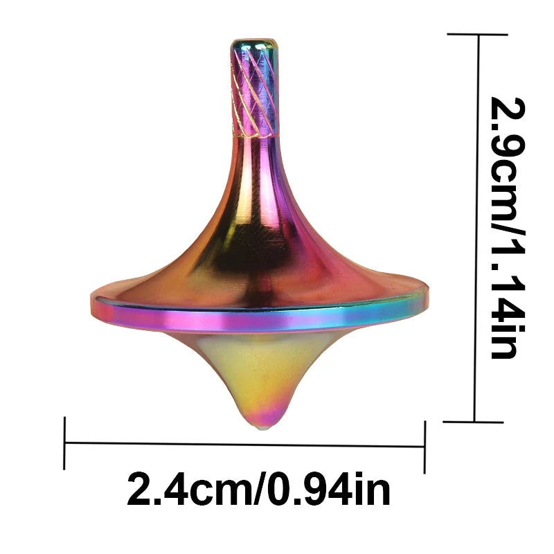 Novelty Spinning Tops Metal Alloy Gyro Silver Steel Spin Forever Mini Desk Table Fun Spinner Toy Game Gifts For Children Adult