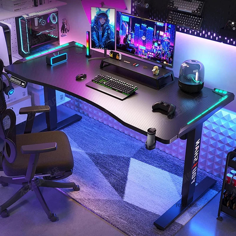 Electric Lifting Computer Desks for Bedroom E-sports Gaming Desk Minimalist Lifting Computer Table Household Student Study Desk