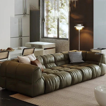 Puff Leather Sofa Bedrooms Comfortable Reclining Luxury Designer Lazy Sofa Modern Minimalist Sofy Do Salonu Home...