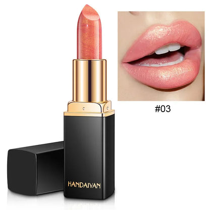 Handaiyan 9 Colors Glitter Matte Velvet Nude Lipstick Shimmer Sexy Red Pigments Makeup Long Lasting Waterproof Profissional