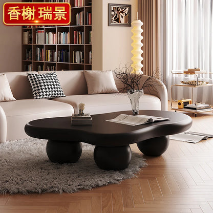 Black Modern Side Table Round Organizer Minimalist Unique Coffee Tables Premium Nordic Tavolino Da Salotto Home Furniture - Kimlud
