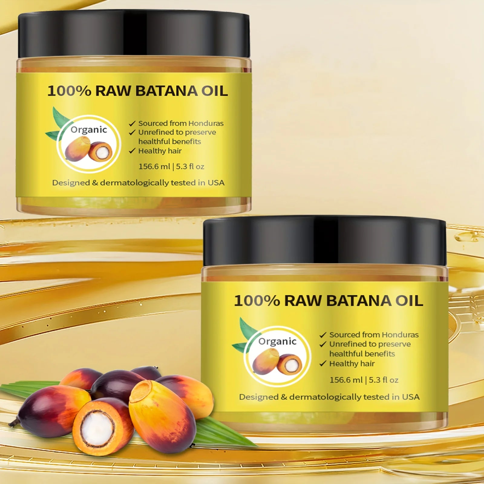 Batana Oil For Scalp And Hair Care, Palm Oil Enriched, Plant Extracts, Scalp And Hair Care Product | Kimlud Mid Range Batana