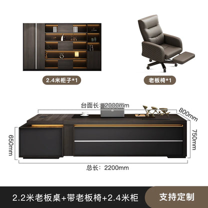 Designer Chinese Boss Table Simple Modern Chinese Reception Drawers Desks Cabinet Conference Unusual Bureau Meuble Furniture - Kimlud