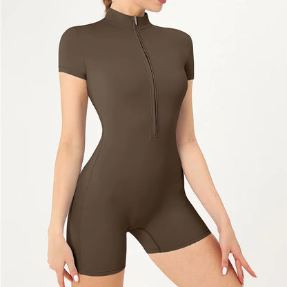 Warm Longsleeve Jumpsuts Women Thickened Sport Overalls Gym Set Zipper Fitness Bodysuits Winter Jumpsuit Workout Tracksuit - Kimlud
