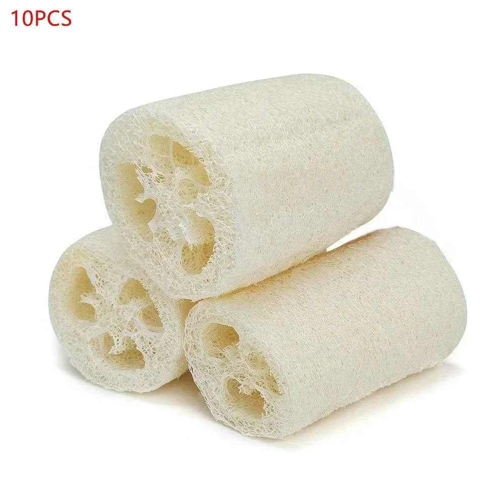 5PCS/10PCS Shower Sponge Scrubber Natural Loofah Luffa Scrubber Kitchen Clean Dish Rag