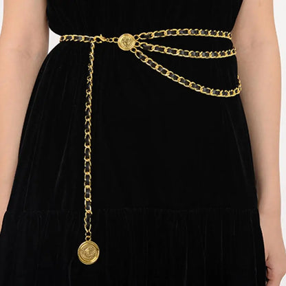 Metal Tassel Chain Waist Chain Belt For Women Temperament Retro Pendant Decoration Simple Durable Thin Belt | Kimlud Mid...