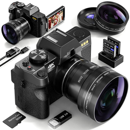 NBD 48MP Digital Cameras for Photography with WiFi & App Control,4K Autofocus Vlogging Camera , Anti-Shake, Dual...