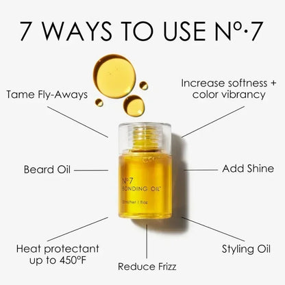 30ml No. 7 Bonding Oil Original Hair Care Repair Damaged Essential Oil Conditioners Increase Shine Softness Color Vibrancy Frizz