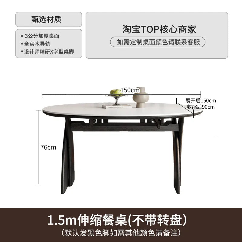Nordic Center Dining Table Mobile Marble Extendable Luxury Dining Table Reception Round Mesas De Comedor Living Room Furniture
