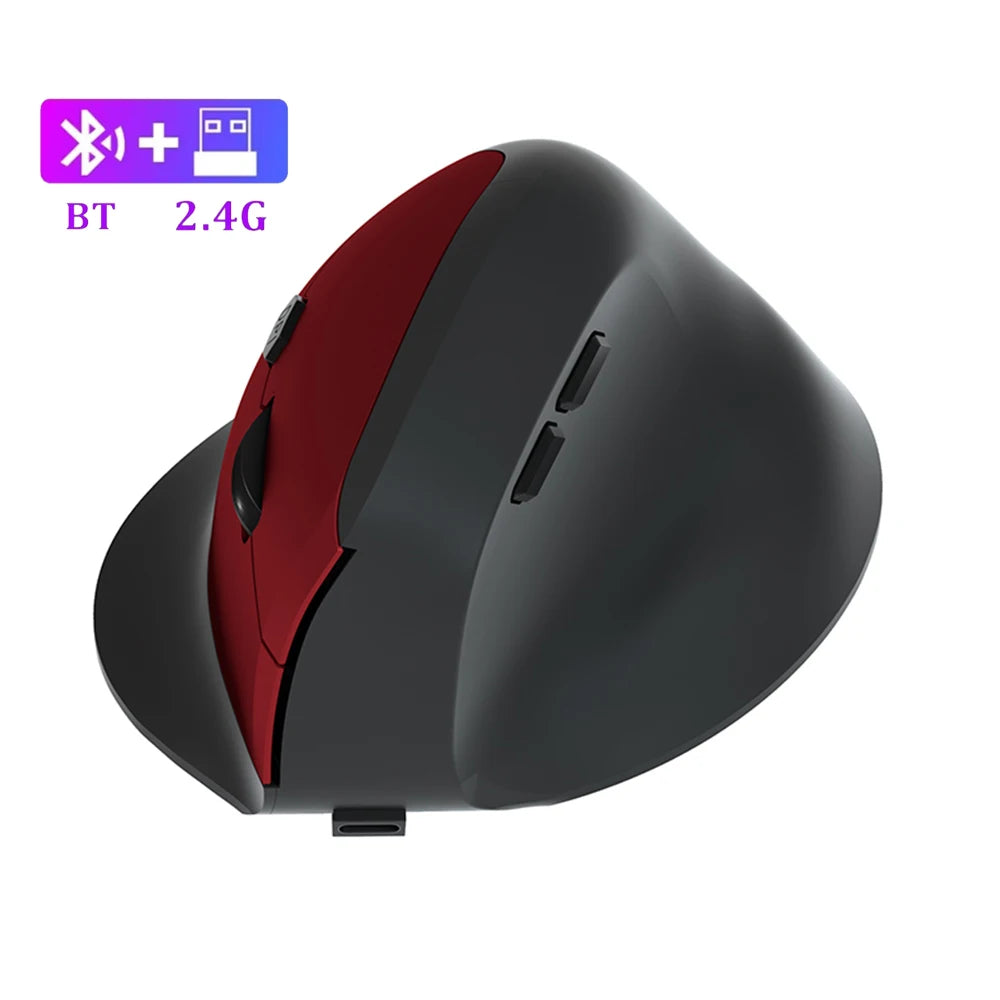 Bluetooth Mouse Vertical Mouse Ergonomic 2.4G Wireless Optical Mice 3 Adjustable DPI 800/1200/1600 6 Buttons for Laptop Desktop