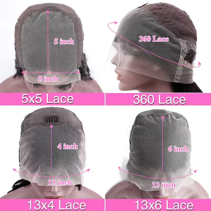 46 Inch Long Body Wave 13x6 HD Transparent Lace Frontal Wigs Brazilian Human Hair 200 Density Pre Plucked With Baby Hair Wigs - Kimlud