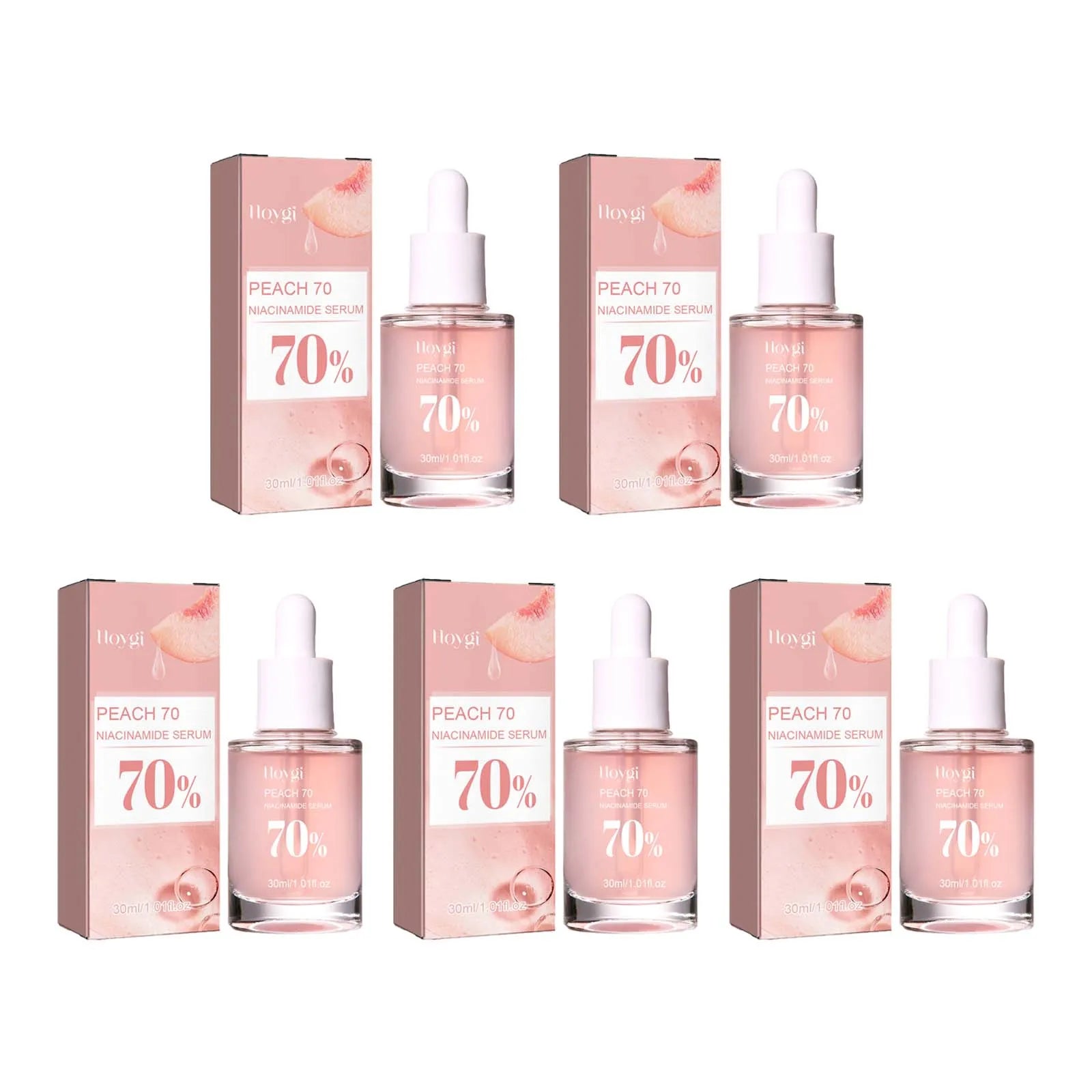 Peach 70% Niacinamide Facial Serum Fade Melanin Moisturzing Shrink Pores Smooth Brightening Skin Care Dark Spot Remover Serum