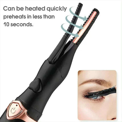 Electric Heated Eyelash Curler USB Rechargeable Eyelash curler Quickly heats natural Eyelash curler long-lasting makeup tool