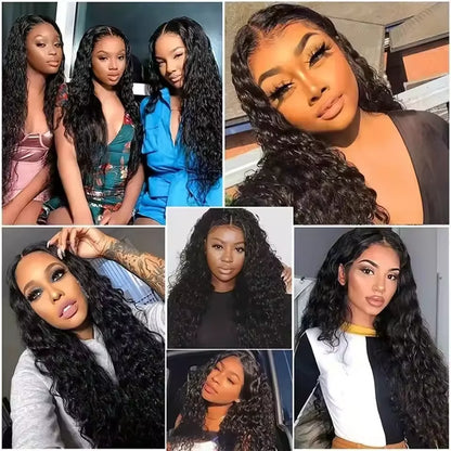 Curly Deep Wave 13x4 13x6 HD Lace Front Wig Pre Plucked Loose Deep Wave Glueless Wigs Human Hair For Black Women