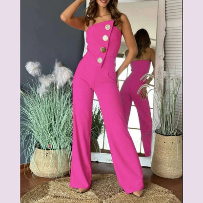 Elegant Jumpsuit for Women Dressy Sexy Off Shoulder Wide Leg Pant Suit One Piece Party Outfits  Wide Leg Pant Suit houlder Wide