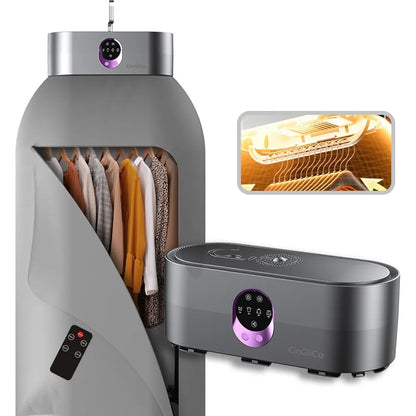 Portable Clothes Dryer, Clothes Dryer hold 9-12 Items, With Time Setting、Remote Control, Portable