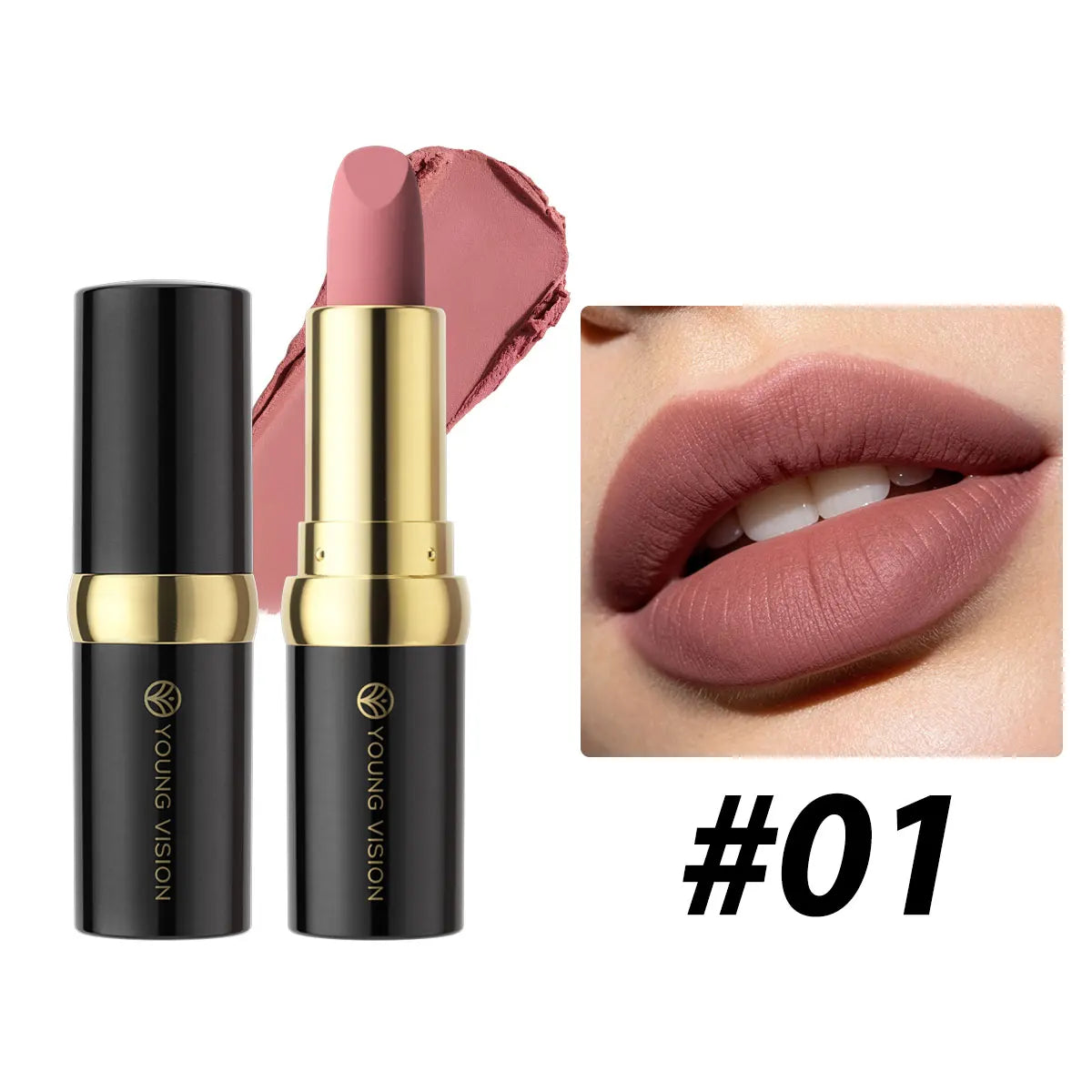 1Pcs Velvet Matte Lipstick Long Lasting Waterproof Sexy Red Lipsticks 5 Color Nude Pink Lip Gloss Makeup Non-stick Cup...
