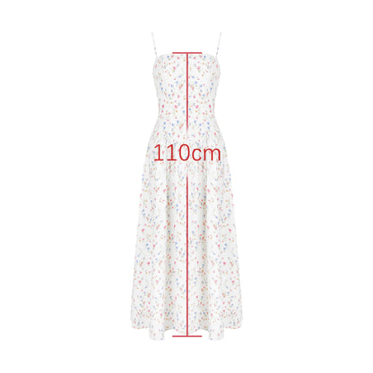Mingimingxi Summer Elegant Party Dresses 2024 Floral Print One-piece Graduation Dress Strap Midi Long Dresses Women's Clothing