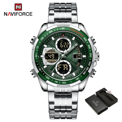 NAVIFORCE Fashion Military Watches for Men Luxury Original Sports Chronograph Watch Waterproof Quartz Clock Digital WristWatch - Kimlud
