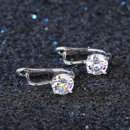Huitan Creative Shape U Hoop Earrings for Women Daily Wearable Simple Stylish Girls Ear Accessories Wedding Statement...
