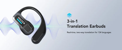 ERAZER X8 AI Translator Earbuds Gaming Bluetooth 5.4 Wireless Headphones Low latency HD Call Earphones with Mic Waterproof - Kimlud